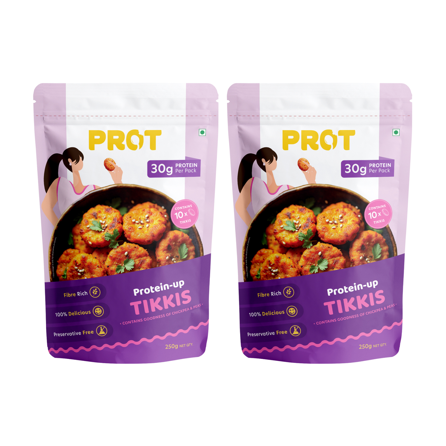 Veg Protein Tikki Box  | 60g Protein - Pack of 2