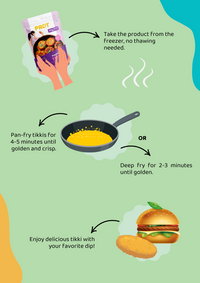 Burger tikki cooking instrctions