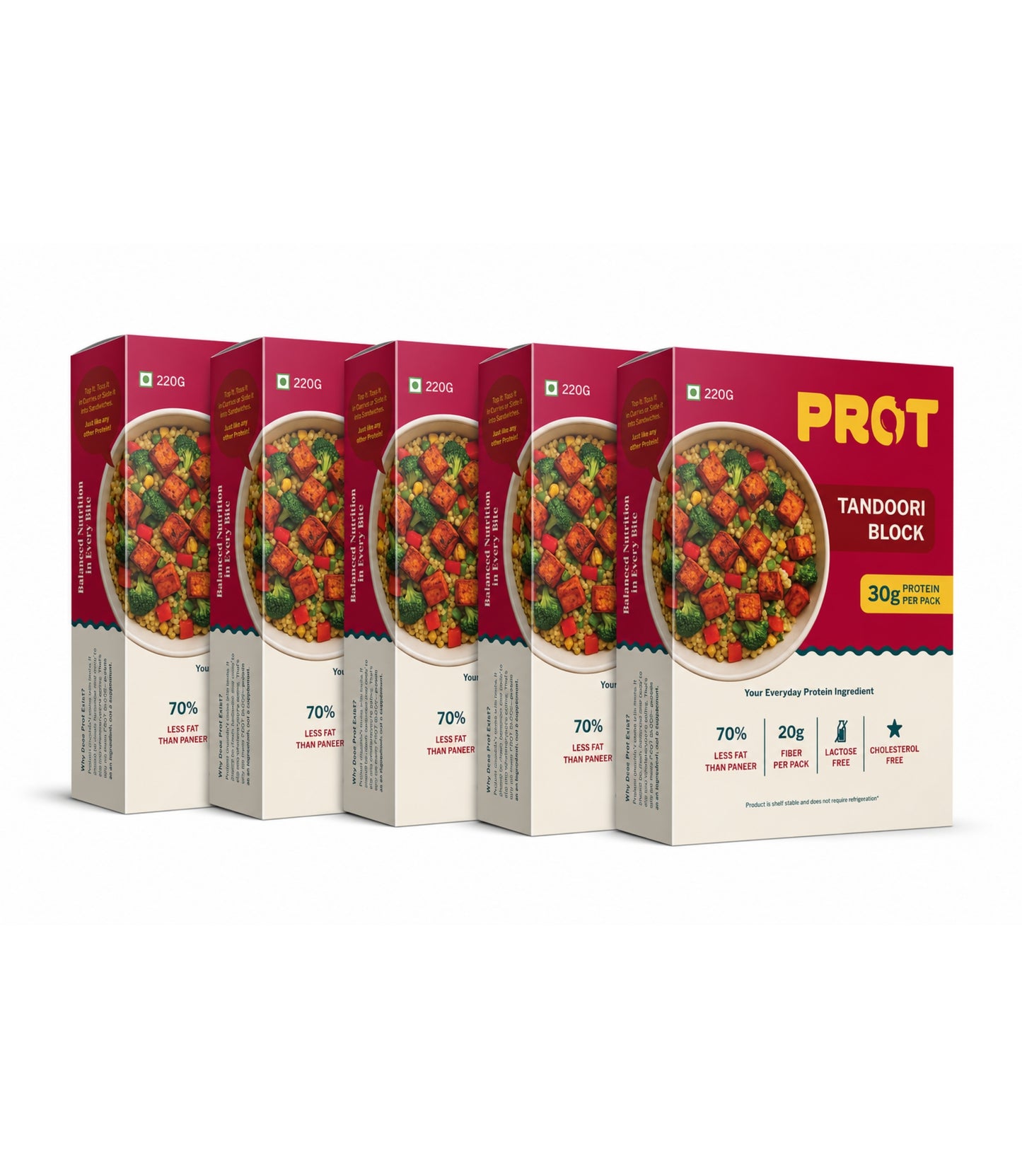 Prot - Tandoori block  | Pack of 4 + 1 free